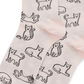 Hot Sox Men's Outline Cat Crew Socks Beige Size 6-12