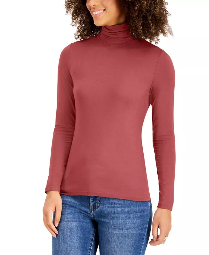 Style & Co Women's Turtleneck Top Blue Size X-Large