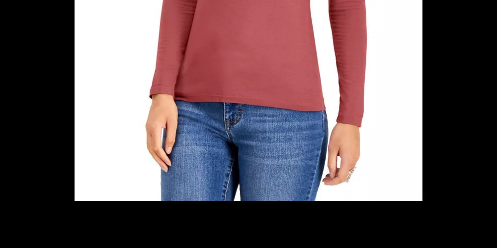 Style & Co Women's Turtleneck Top Blue Size X-Large