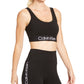 Calvin Klein Women's Logo Impact Sports Bra Black Size Small