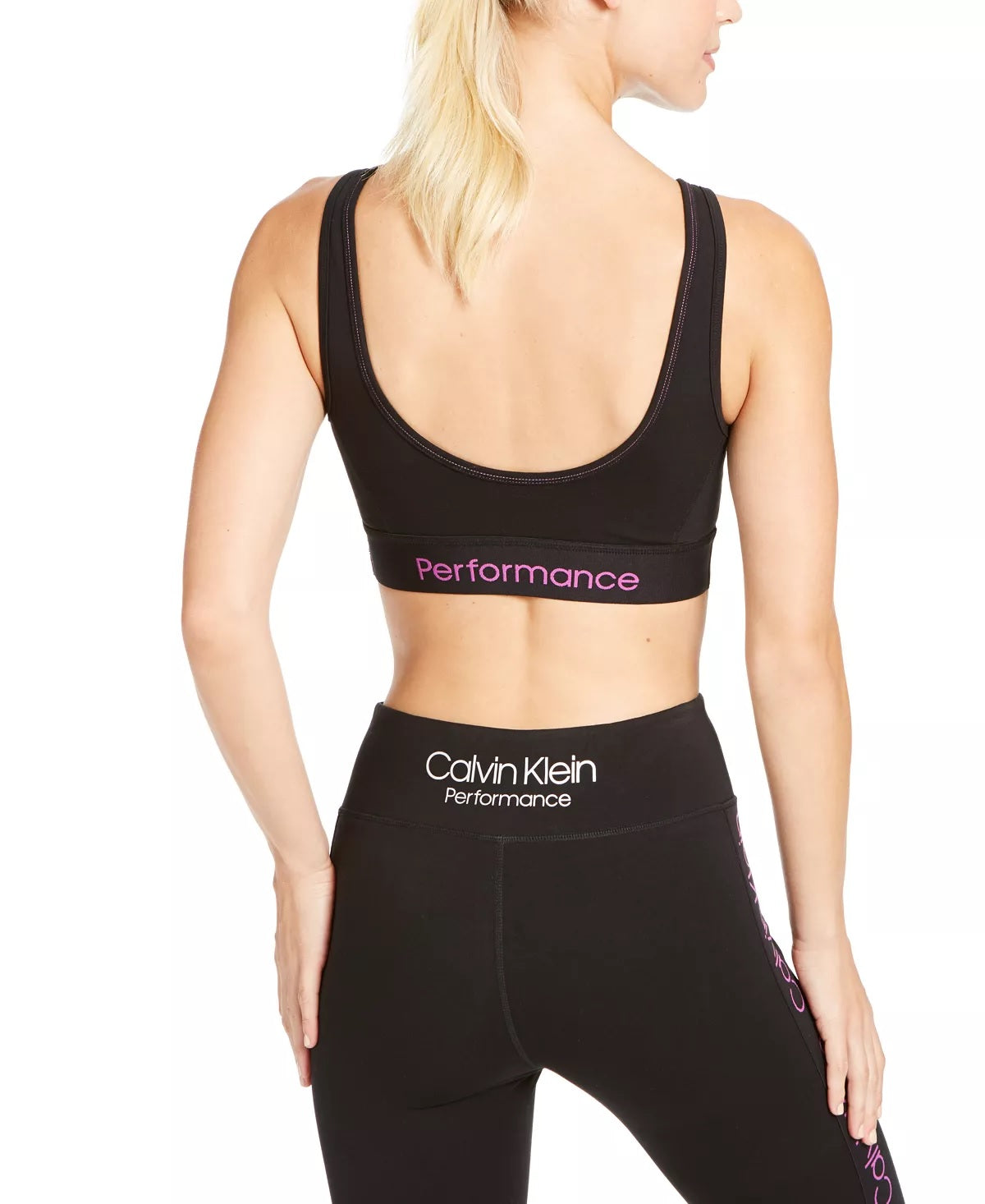 Calvin Klein Women's Logo Impact Sports Bra Black Size Small