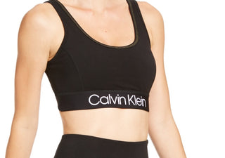 Calvin Klein Women's Logo Impact Sports Bra Black Size Small