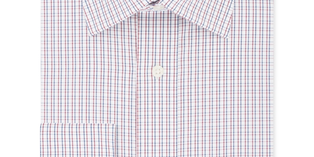 Eagle Men's Classic/Regular Fit Non-Iron Stretch Collar Check Dress Shirt Red Size 2XL
