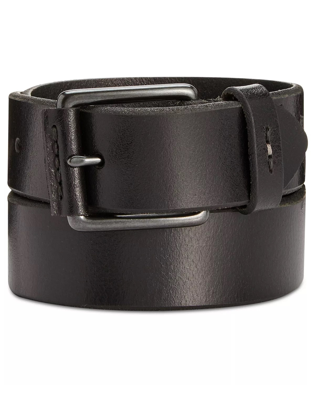 Levi's Men's Nose Wrap Leather Belt Black Size Small