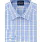 Eagle Men's Classic Regular Fit Non Iron Stretch Collar Plaid Dress Shirt Blue Size  XL