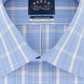 Eagle Men's Classic Regular Fit Non Iron Stretch Collar Plaid Dress Shirt Blue Size  XL