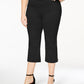JM Collection Women's Tummy Control Capri Pants Black Size Small
