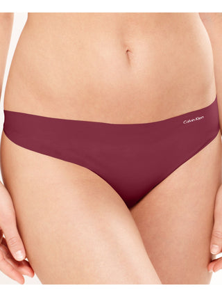 Calvin Klein Women's Invisibles Thong-Panty Rapberry Size S
