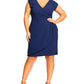 City Chic Women's Plus Classic Wrap Style Dress Blue Size 22W