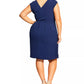 City Chic Women's Plus Classic Wrap Style Dress Blue Size 22W