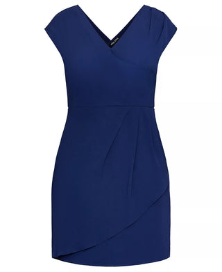 City Chic Women's Plus Classic Wrap Style Dress Blue Size 22W