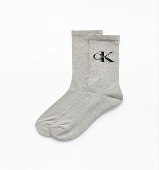 Calvin Klein Men's Logo Graphic Athletic Crew Socks Gray Size Regular