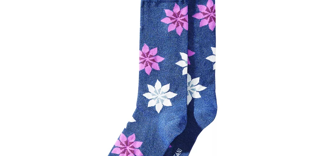 Alfani Men's Snowflake Socks Blue/Black Size One Size
