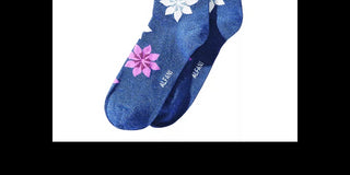 Alfani Men's Snowflake Socks Blue/Black Size One Size