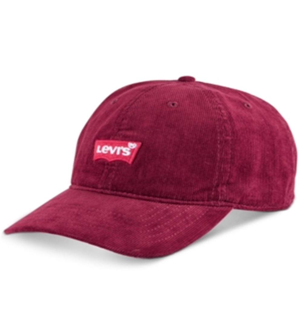 Levi's Men's Corduroy Batwing Logo Baseball Cap Red Size Regular