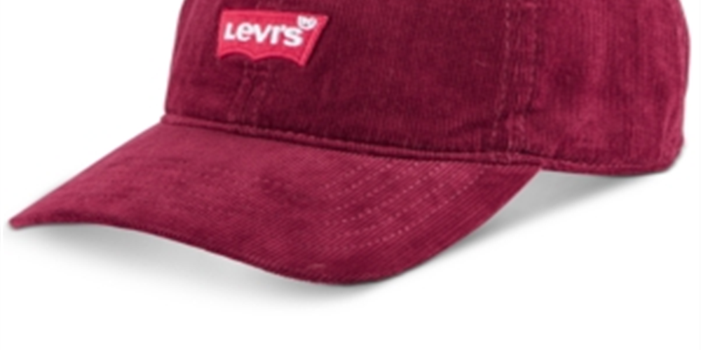 Levi's Men's Corduroy Batwing Logo Baseball Cap Red Size Regular