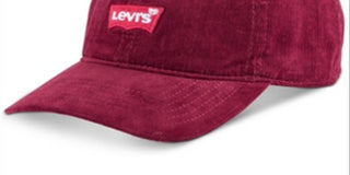 Levi's Men's Corduroy Batwing Logo Baseball Cap Red Size Regular