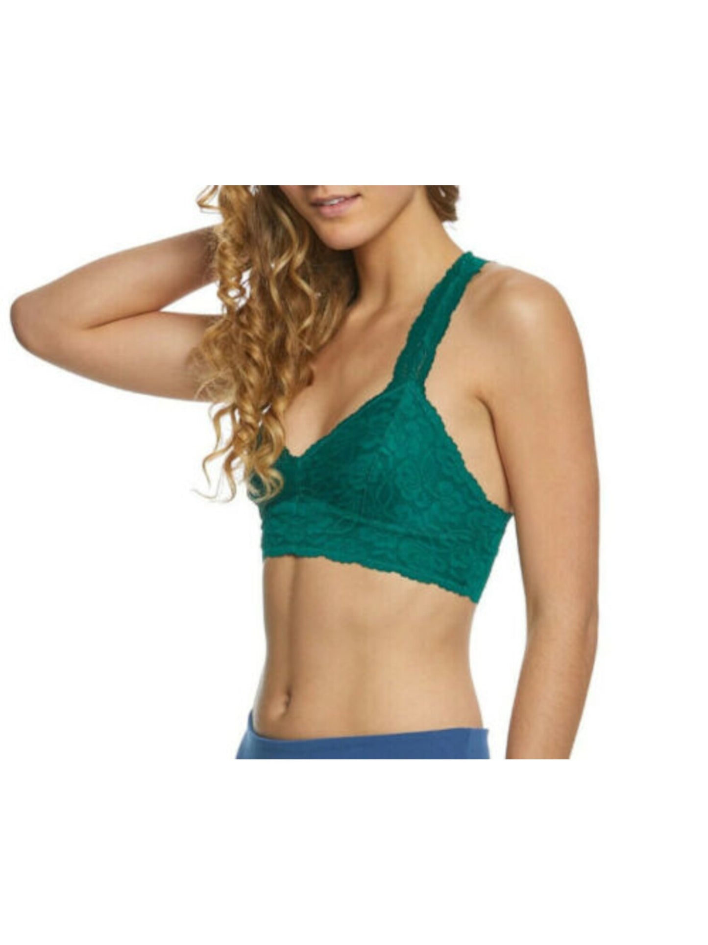 Free People Women's Intimates Floral Everyday Bras Green Size Small