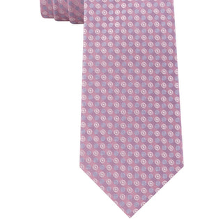 Calvin Klein Men's Mini Bullseye Slim Silk Tie Pink Size Regular
