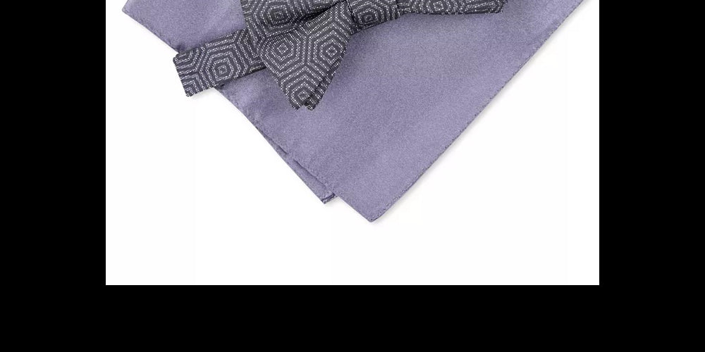 Alfani Men's Debrin Abstract Pre-Tied Bow Tie Dark Grey Size One Size