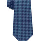 Calvin Klein Men's Clean Medallion Slim Silk Tie Blue Size Regular