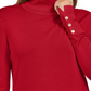 JM Collection Women's Turtleneck Sweater Red Size S