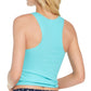 Jenni Women's Ribbed Lace-Trim Tank Top Blue Size X-Small