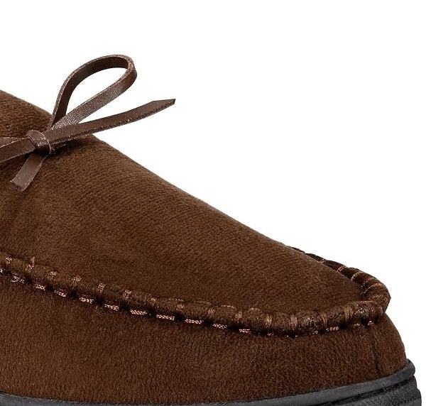 Gold Toe Men's Carter Memory Foam Slip On Loafer Slippers Brown Size Medium