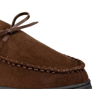 Gold Toe Men's Carter Memory Foam Slip On Loafer Slippers Brown Size Medium