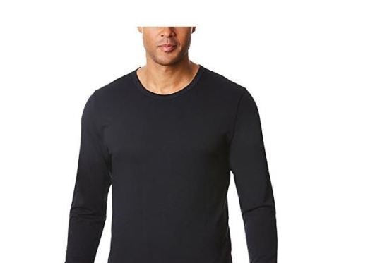 32 Degrees Men's Base Layer Crew Neck Shirt Black Size Small