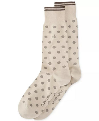 Calvin Klein Men's Striped Dot Crew Socks Pink Size 7-12