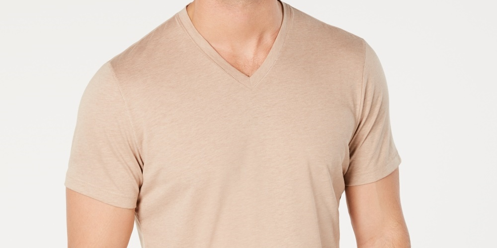 INC International Concepts Men's Heathered T-Shirt Beige Size XXX-Large