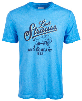 Levi's Men's Team Bison Graphic T Shirt Blue Size X-Large