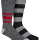 Tommy Hilfiger Men's 2 Pk Striped Boot Socks Gray Size 7-12