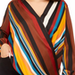 INC International Concepts Women's Plus Size Striped Surplice Blouse Orang Size 2X