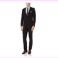 Nick Graham Men's Slim Fit Stretch Solid Suit Black Size 36