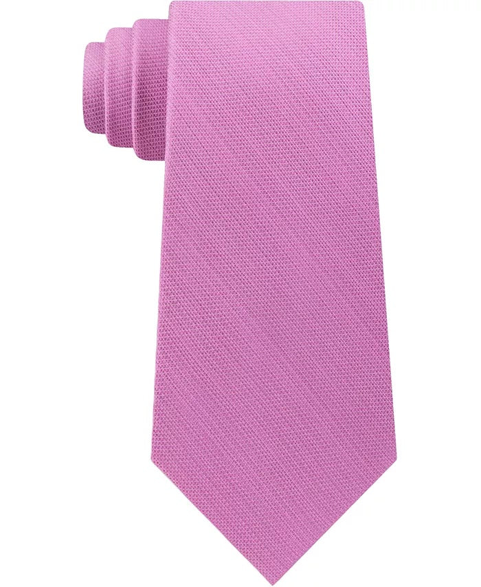 Michael Kors Men's Luxe Pink Silk Blend Professional Neck Tie Pink Size Regular