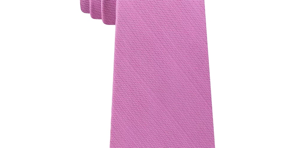 Michael Kors Men's Luxe Pink Silk Blend Professional Neck Tie Pink Size Regular