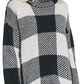 DKNY Women's White Plaid Long Sleeve Turtle Neck Sweater White Size Medium