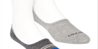 Cole Haan Men's Liners 2 Pack Combed Cotton Sock Gray Size 7-12