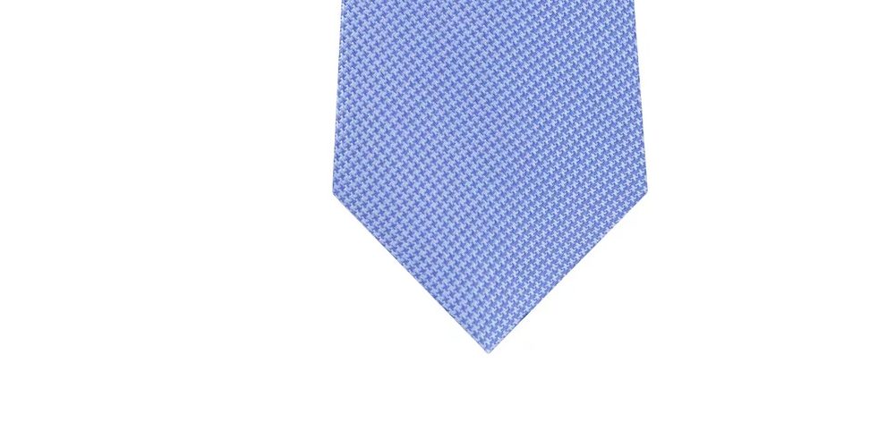 Michael Kors Men's Blue Houndstooth Classic Neck Tie Navy Size Regular
