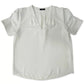 Alfani Women's Pleated V-Neck Top White Size Large