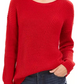Style & Co Women's  Ribbed Drop-Shoulder Sweater Red Size XX-Large