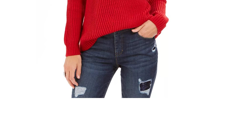 Style & Co Women's  Ribbed Drop-Shoulder Sweater Red Size XX-Large