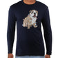 Club Room Men's Christmas Bulldog Graphic Holiday T-Shirt Blue Size Medium