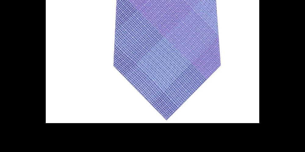 Kenneth Cole Men's Blue Dot Check Slim Neck Tie Blue Size Regular