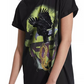 Guess Women's Graphic-Print Cotton Longline T-Shirt Black Size X-Small