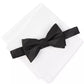 Alfani Men's Crispin Silk Blend Pocket Square Bow Tie White Size Regular