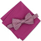 Alfani Men's Murphy Pocket Square 2 Piece Bow Tie Pink Size Regular