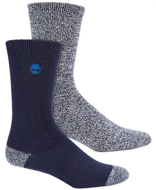 Timberland Men's 2-Pk. Marled Boot Socks Blue One Size
